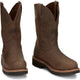 Justin Men's Carbide 11" Steel Toe Western Work Boot - Hickory Brown - OW4441 - Overlook Boots