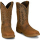 Justin Men's Blinder 11" Steel Toe Waterproof Western Work Boot - Brown - PD4069 - Overlook Boots