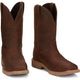 Justin Men's Buster 11" Steel Square Toe Waterproof Slip Resistant Work Boot - Pecan Brown - SE3101 - Overlook Boots