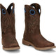 Justin Men's All Round 11" Waterproof Slip Resistant Western Work Boot - Brown - SE3114 - Overlook Boots
