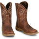 Justin Men's Daywork 11" Square Toe Waterproof Western Work Boot - Pecan - SE4242 - Overlook Boots