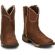 Justin Women's Rush 8" Waterproof Western Work Boot -Brown- SE4359  - Overlook Boots
