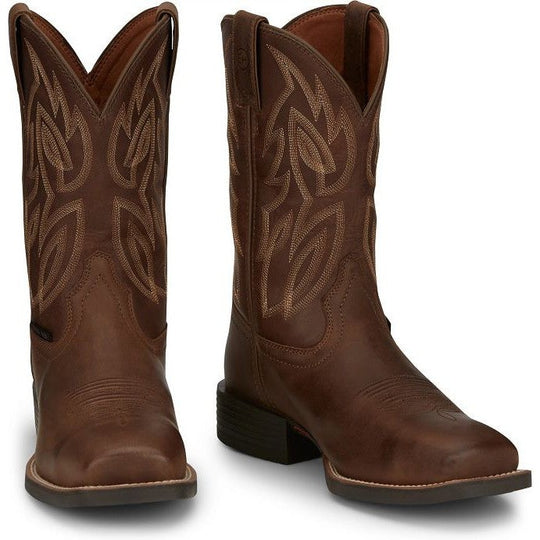 Justin Men's Canter Steel Toe Slip Resistant Western Work Boot - Dusky Brown - SE4510 - Overlook Boots