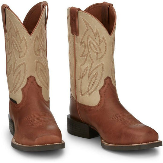 Justin Men's Canter 11" Steel Toe Slip Resistant Western Work Boot - Whiskey Brown - SE4511 - Overlook Boots