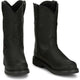 Justin Men's Dorsal 11" Round Toe Waterproof Slip Resistant Pull On Work Boot - Onyx Black - SE4637 - Overlook Boots
