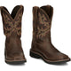 Justin Men's Driller 11" Waterproof Slip Resistant Work Boot - Tan/Brown - SE4689 - Overlook Boots