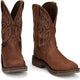 Justin Men's Wolfe 11" Nano Composite Toe Slip Resistant Western Work Boot - Russet Brown - SE4752 - Overlook Boots