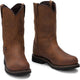 Justin Men's Drywall 10" Steel Toe Waterproof Slip Resistant Work Boot - Whiskey Brown - SE4961 - Overlook Boots