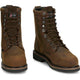 Justin Men's Pulley 8" Nano Composite Toe Waterproof Met Guard Lace Up Work Boot - Whiskey Brown - SE630 - Overlook Boots