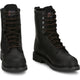 Justin Men's Truckton 8" Steel Toe Waterproof Slip Resistant Lace Up Work Boot - Onyx Black - SE636 - Overlook Boots
