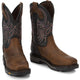 Justin Men's Tanker 11" Steel Toe Slip Resistant Work Boot - Brown - WK2104 - Overlook Boots
