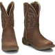 Justin Men's Rush 11" Steel Toe Waterproof Slip Resistant Work Boot - Saddle Tan - WK4331 - Overlook Boots