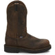 Justin Men's Balusters 11" Steel Toe Slip Resistant Work Boot - Bay Gaucho Brown - 4445 6 / Medium / Brown - Overlook Boots