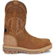 Justin Men's Montana 11" Nano Composite Toe Waterproof Work Boot - Rust Brown - CR2124 8 / Medium / Brown - Overlook Boots