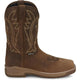 Justin Men's Nitread 11" Waterproof Slip Resistant Pull On Work Boot - Taupe Brown - CR3211 - Overlook Boots