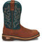 Justin Men's Resistor 11" Nano Composite Toe Slip Resistant Work Boot - Russet Blue - CR4010 8 / Medium / Blue - Overlook Boots