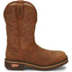 Justin Men's Resistor 11" Nano Composite Toe Western Work Boot -Brown- CR4016 8 / Medium / Brown - Overlook Boots