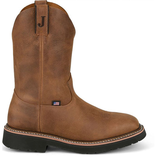 Justin Men's Ames 11" Steel Toe Western Work Boot - HL4223 - Overlook Boots