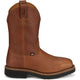 Justin Men's Lafayette 11" Soft Toe Waterproof Pull On Slip Resistant Work Boot - Cinnamon Brown - HL4226 - Overlook Boots