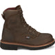 Justin Men's Rivot 8" Lace Up Steel Toe Slip Resistant Western Work Boot - Hickory Brown - OW441 - Overlook Boots