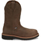 Justin Men's Carbide 11" Steel Toe Western Work Boot - Hickory Brown - OW4441 - Overlook Boots