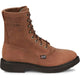Justin Men's Livestock 8" Round Toe Lace Up Western Work Boot - Aged Brown - OW760 - Overlook Boots