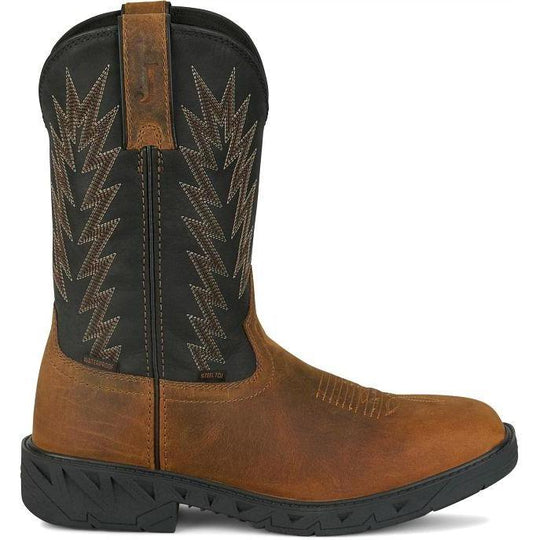 Justin Men's Taskmaker 11" Waterproof Western Work Boot - Brown - PD4072 7 / Medium / Brown - Overlook Boots