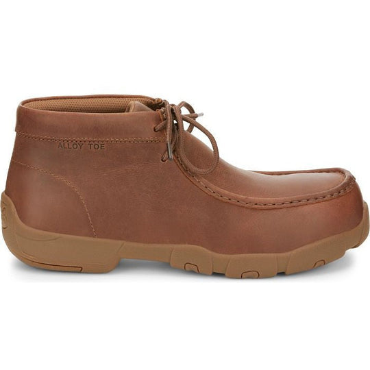 Justin Men's Cappie 4" Alloy Toe Slip Resistant Work Shoe - Brown - SE242 8 / Medium / Brown - Overlook Boots