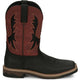 Justin Men's Bolt 11" Square Toe Slip Resistant Western Work Boot - Coal Black - SE4116 - Overlook Boots