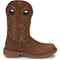 Justin Men's Rush 11" Waterproof Round Toe Pull-On Work Boot - Barley Brown - SE4332 7 / Medium / Brown - Overlook Boots