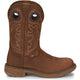 Justin Men's Rush 11" Waterproof Round Toe Pull-On Work Boot - Barley Brown - SE4332 7 / Medium / Brown - Overlook Boots