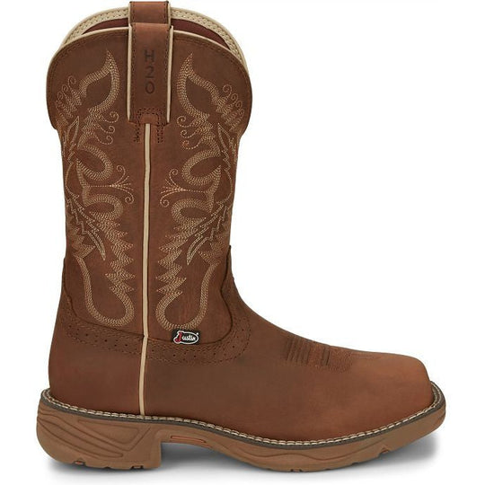 Justin Women's Rush 11" Waterproof Slip Resistant Work Boot - Rustic Tan - SE4353 6 / Narrow / Tan - Overlook Boots