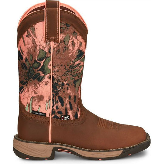 Justin Women's Rush 11" Waterproof Slip Resistant Work Boot - Russet Brown - SE4356 6 / Medium / Brown - Overlook Boots