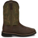 Justin Men's Keavan 11" Steel Toe Waterproof Met Guard Slip Resistant Work Boot - Dark Brown - SE4570 7 / Medium / Brown - Overlook Boots