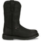 Justin Men's Dorsal 11" Steel Toe Waterproof Slip Resistant Pull On Work Boot - Onyx Black - SE4635 - Overlook Boots