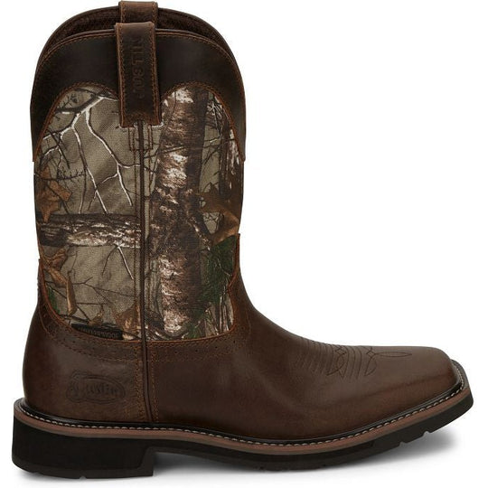 Justin Trekker Bota Vaquera de Trabajo para Hombre, 11 Pulgadas, Impermeable - Realtree - SE4676 - Imagen 2