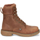 Justin Men's Rush 8" Nano Composite Toe Waterproof Lace Up Work Boot - Barley Brown - SE468 8 / Medium / Brown - Overlook Boots
