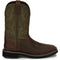 Justin Men's Driller 11" Steel Toe Western Work Boot -Brown/Green- SE4688 7 / Medium / Copper - Overlook Boots