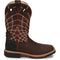 Justin Men's Derrickman 12" Composite Toe Waterproof Slip Resistant Work Boot - Brown Ostrich Print - SE4835 7 / Medium / Brown - Overlook Boots