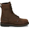 Justin Men's Drywall 8" Steel Toe Waterproof Lace Up Slip Resistant Work Boot - Brown - SE961 7 / Medium / Brown - Overlook Boots