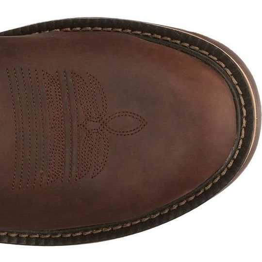 Justin Men's Resistor 11" Composite Toe Waterproof Western Work Boot- Brown- CR4007 - Overlook Boots