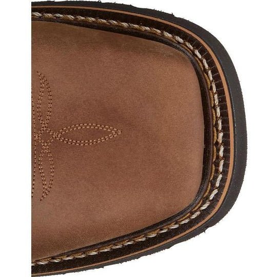 Justin Men's Ames 11" Soft Toe Waterproof Pull On Slip Resistant Work Boot - Walnut Brown - HL4222 - Overlook Boots