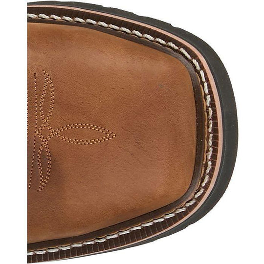 Justin Men's Ames 11" Steel Toe Waterproof Slip Resistant Work Boot - Walnut Brown - HL4225 - Overlook Boots