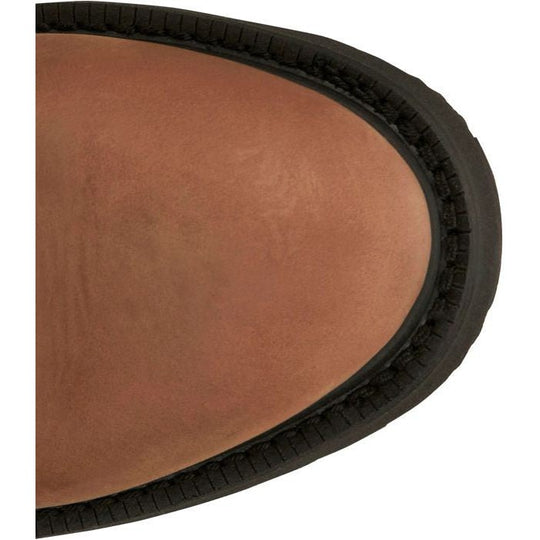 Justin Men's Livestock 8" Waterproof Lace Up Slip Resistant Western Work Boot - Aged Bark Brown - OW604 - Overlook Boots