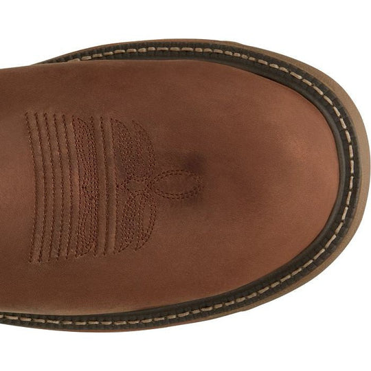 Justin Men's Rush 11" Waterproof Round Toe Pull-On Work Boot - Barley Brown - SE4332 - Overlook Boots