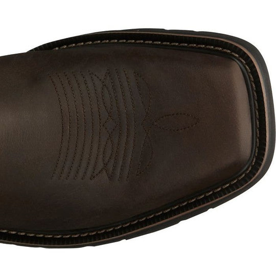 Justin Men's Driller 11" Square Toe Slip Resistant Work Boot - Dark Brown - SE4681 - Overlook Boots