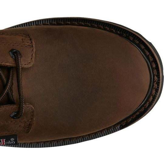 Justin Men's Drywall 8" Waterproof Lace Up Work Boot - Aged Brown - SE960 - Overlook Boots