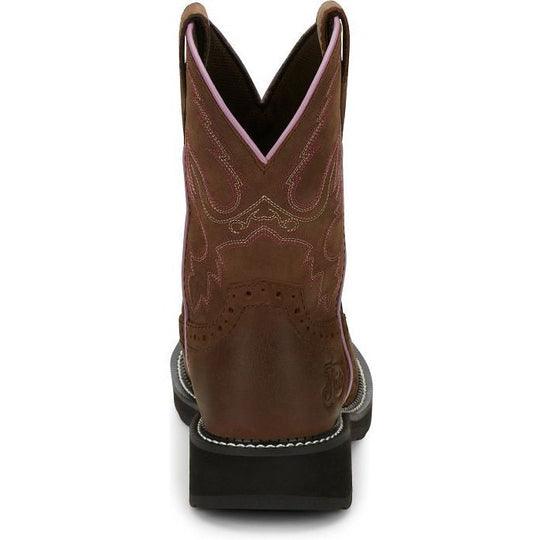 Justin Women's Wanette 8" Steel Toe Waterproof Slip Resistant Work Boot - Aged Bark Brown - GY9980 - Overlook Boots