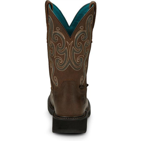 Justin Women's Tasha 11" Steel Toe Waterproof Western Work Boot -Brown- GY9991 - Overlook Boots