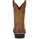 Justin Men's Ames 11" Soft Toe Waterproof Pull On Slip Resistant Work Boot - Walnut Brown - HL4224 - Overlook Boots